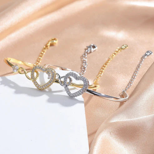 Chain Hollowed Heart Shape Bracelet Elegant High-Grade Design Female