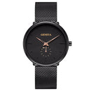 Casual Geneva Mens Watch Quartz Stainless Steel Brand Wristwatch Analog Watches Wrist