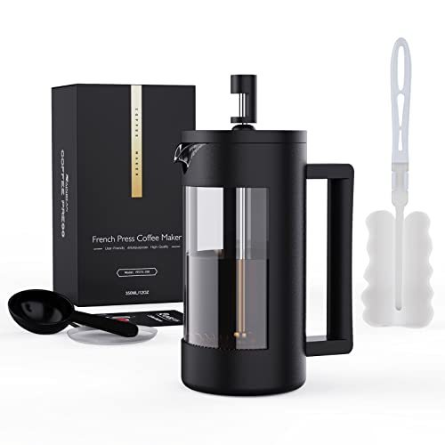 French Press Coffee Maker, Camping Plastic Glass French Coffee Press.