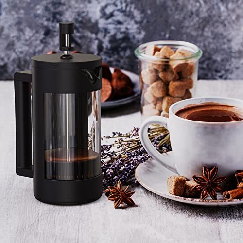 French Press Coffee Maker, Camping Plastic Glass French Coffee Press.